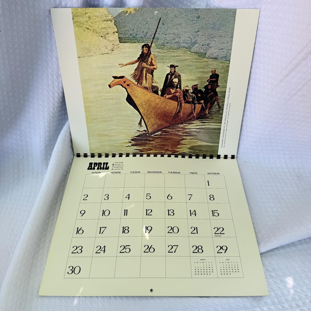 Vintage 1978 Frederic Remington Calendar 14 Full Color Western Art Prints - Picture 3 of 14